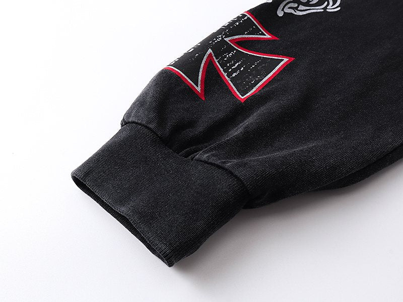 Godspeed E Pluribus Unum Washed Black Long-Sleeve T-Shirt ¡ª detail