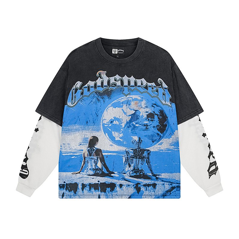 Godspeed E Pluribus Unum Layered Long-Sleeve T-Shirt ¡ª front