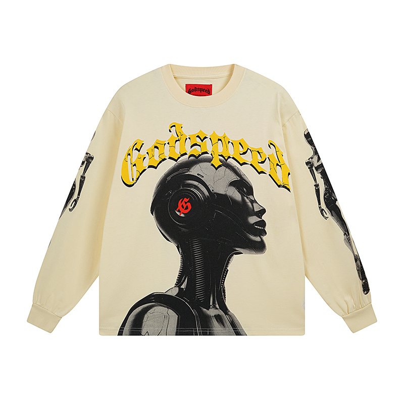 Godspeed Robot Graphic Long-Sleeve T-Shirt ¡ª front