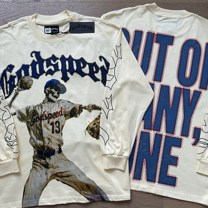 Godspeed Out of Many One Baseball Graphic Long-Sleeve T-Shirt ¡ª comparison