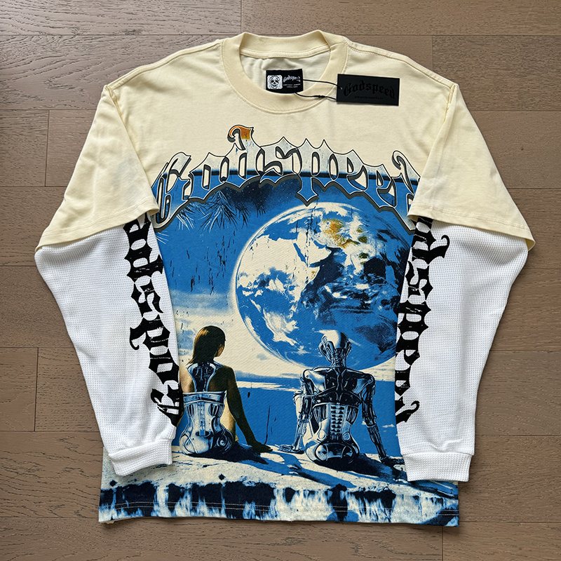 Godspeed E Pluribus Unum Faux Layered Long-Sleeve T-Shirt ¡ª front