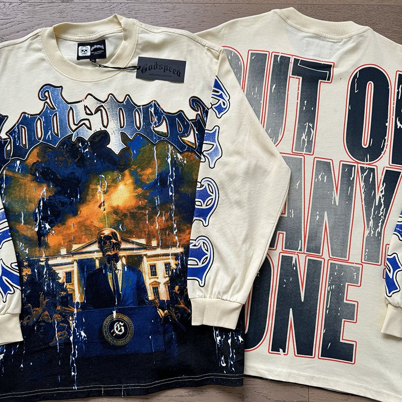 Godspeed Out of Many One Graphic Long-Sleeve T-Shirt ¡ª comparison