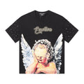 MIXED EMOTION Angel Graphic Pearl-Sleeve T-Shirt ¡ª hero