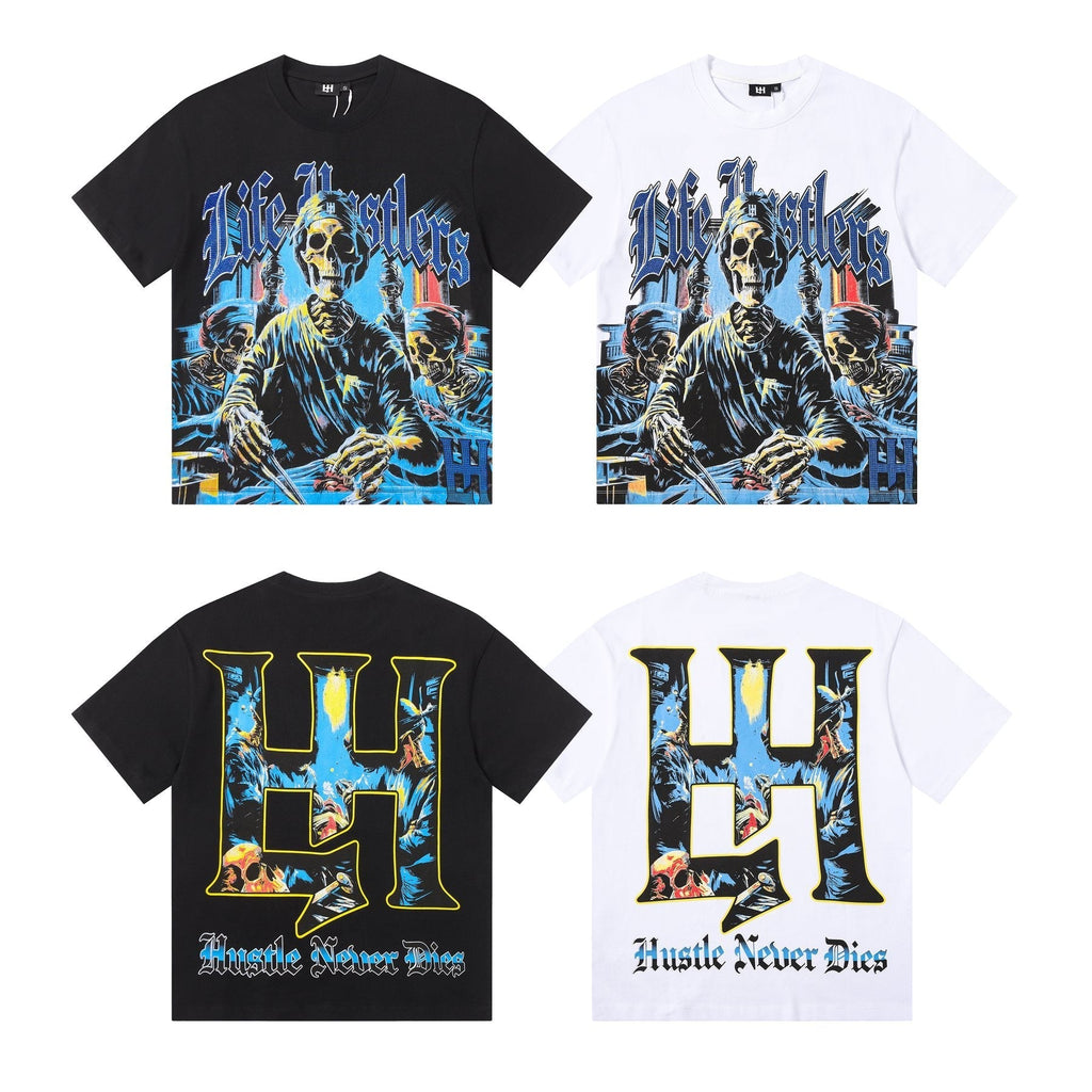 Life Hustlere Skeleton Graphic Short-Sleeve T-Shirt ¡ª comparison