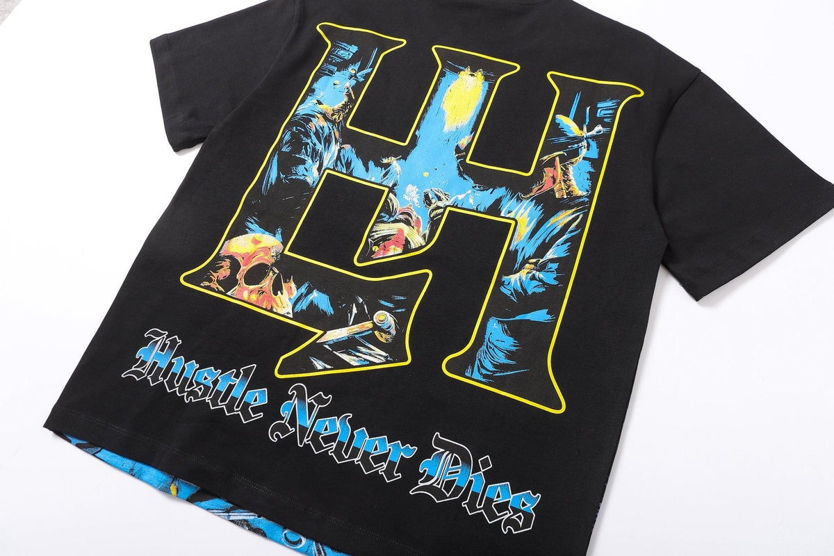 Life Hustlere Skeleton Graphic Short-Sleeve T-Shirt ¡ª detail