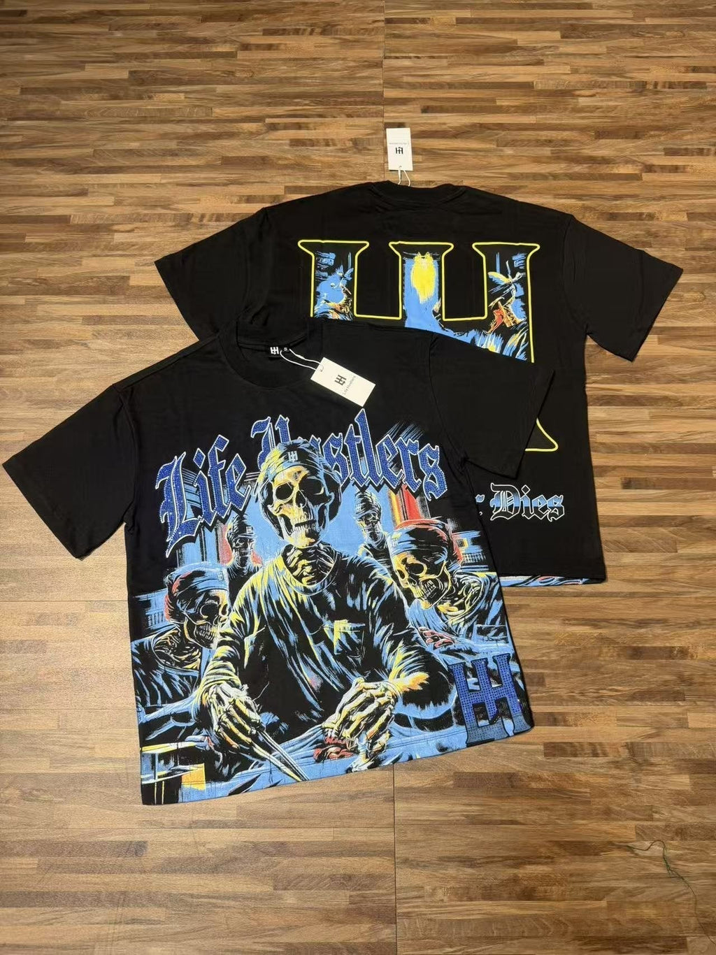 Life Hustlere Skeleton Graphic Short-Sleeve T-Shirt ¡ª context