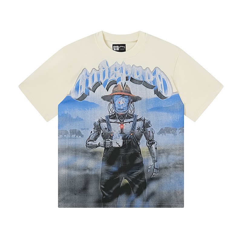 Godspeed Robot Cowboy Graphic T-Shirt ¡ª hero