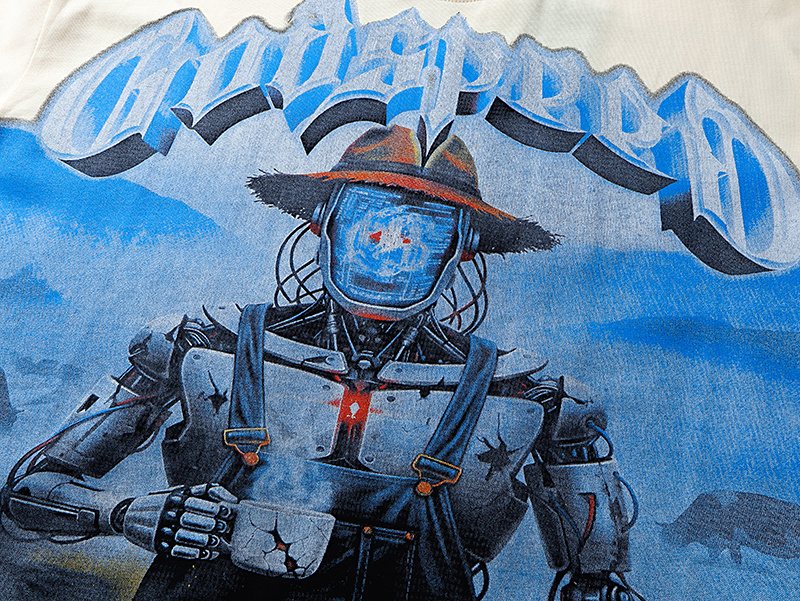 Godspeed Robot Cowboy Graphic T-Shirt ¡ª detail
