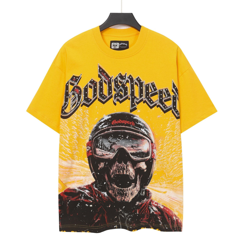 Godspeed Motorcycle Skull Graphic Short-Sleeve T-Shirt ¡ª hero
