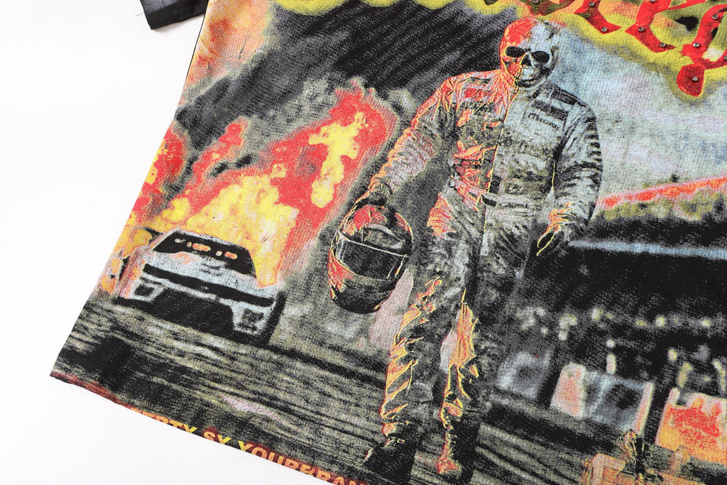 Godspeed Racing Flame Graphic T-Shirt ¡ª detail