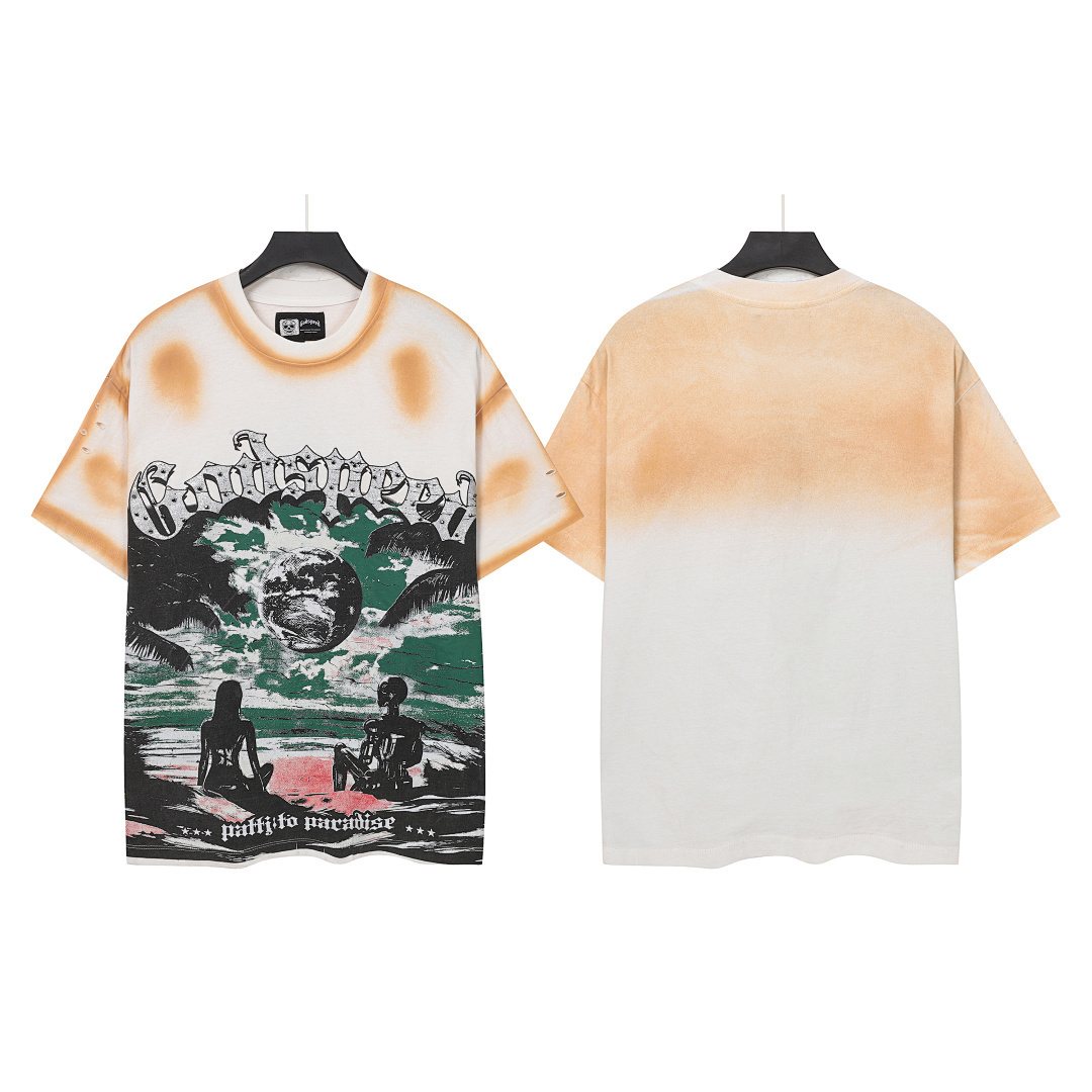 Godspeed Puffito Paradise Spray-Dye Graphic T-Shirt ¡ª front