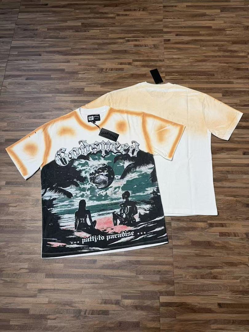 Godspeed Puffito Paradise Spray-Dye Graphic T-Shirt ¡ª context
