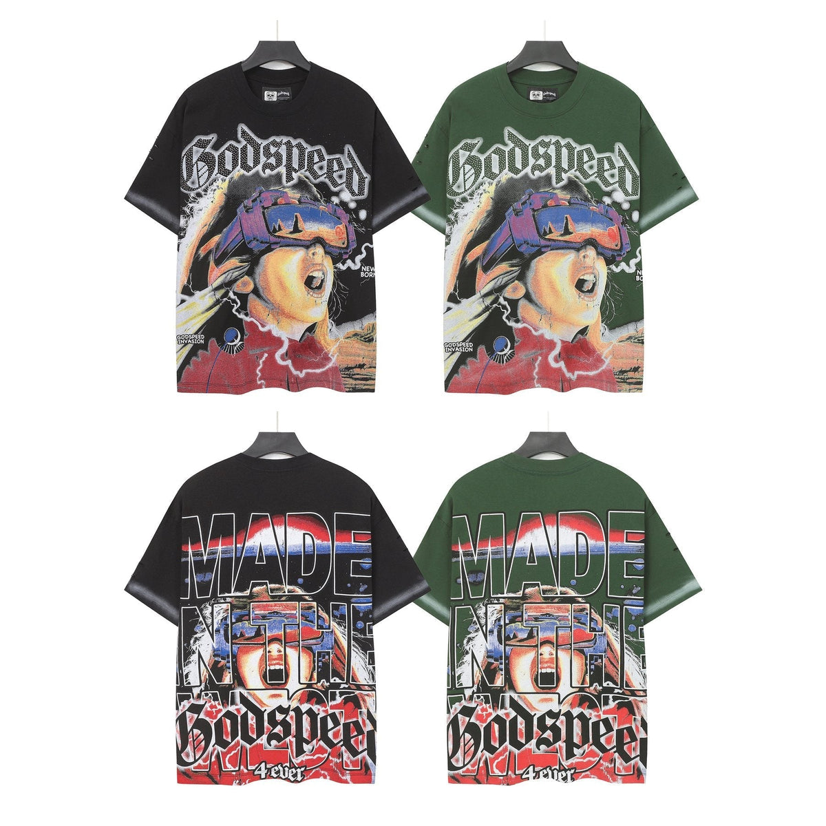 Godspeed New Born Rhinestone Graphic T-Shirt ¡ª comparison