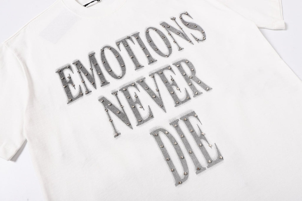 MIXED EMOTION Front Text & Back Logo T-Shirt ¡ª detail