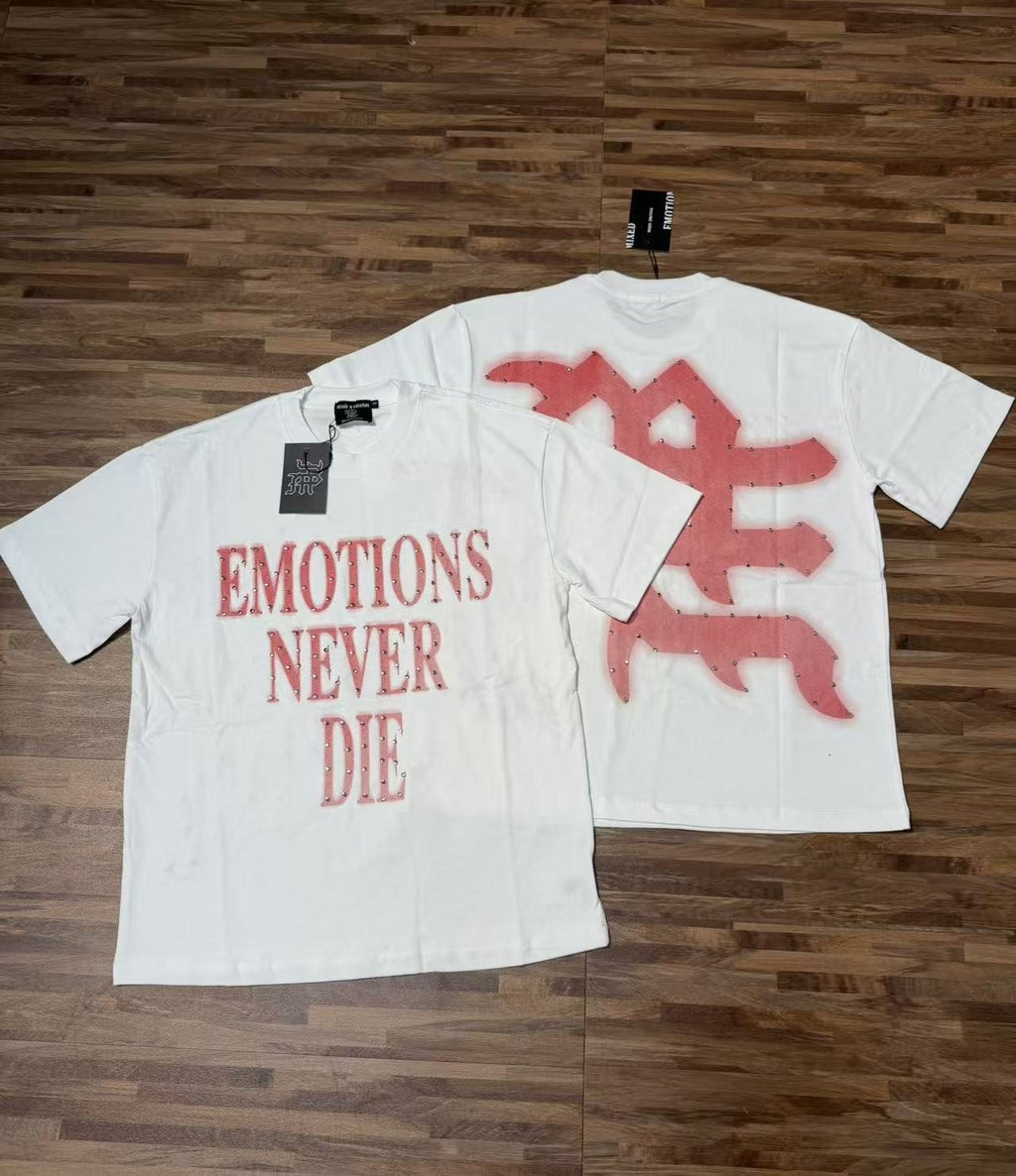 MIXED EMOTION Never Die Studded Graphic T-Shirt ¡ª context