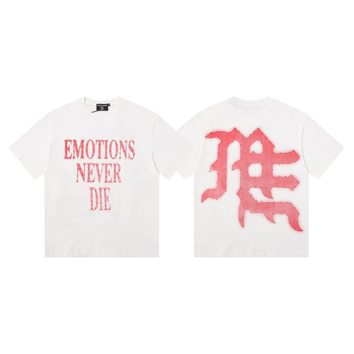 MIXED EMOTION Never Die Studded Graphic T-Shirt ¡ª hero