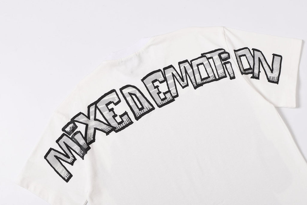 MIXED EMOTION Skull Headphones Graphic Short-Sleeve T-Shirt ¡ª detail