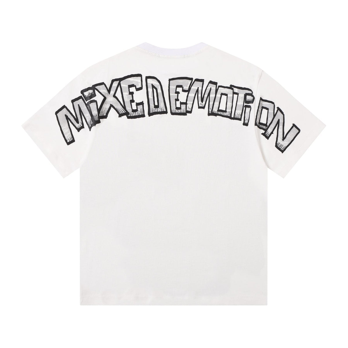 MIXED EMOTION Skull Headphones Graphic Short-Sleeve T-Shirt ¡ª back