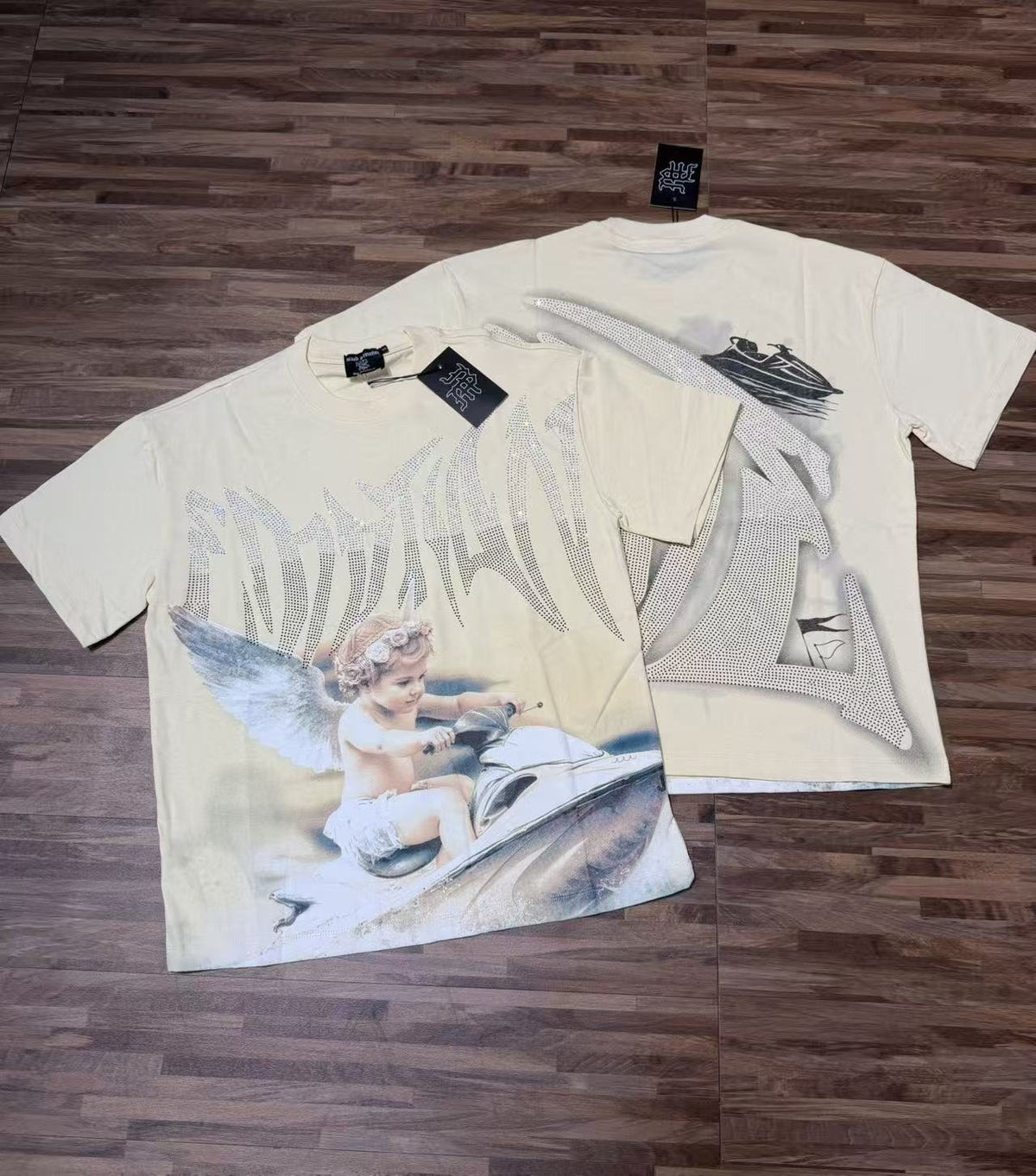 MIXED EMOTION Angel Graphic Short-Sleeve T-Shirt ¡ª context