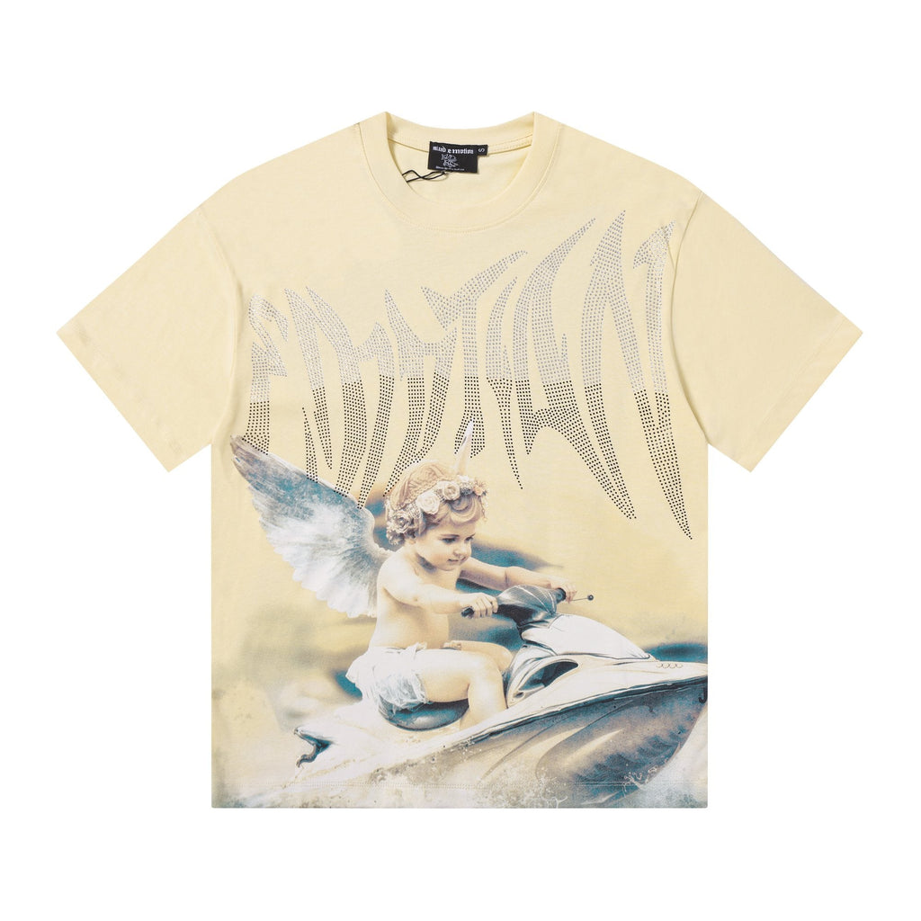 MIXED EMOTION Angel Graphic Short-Sleeve T-Shirt ¡ª hero