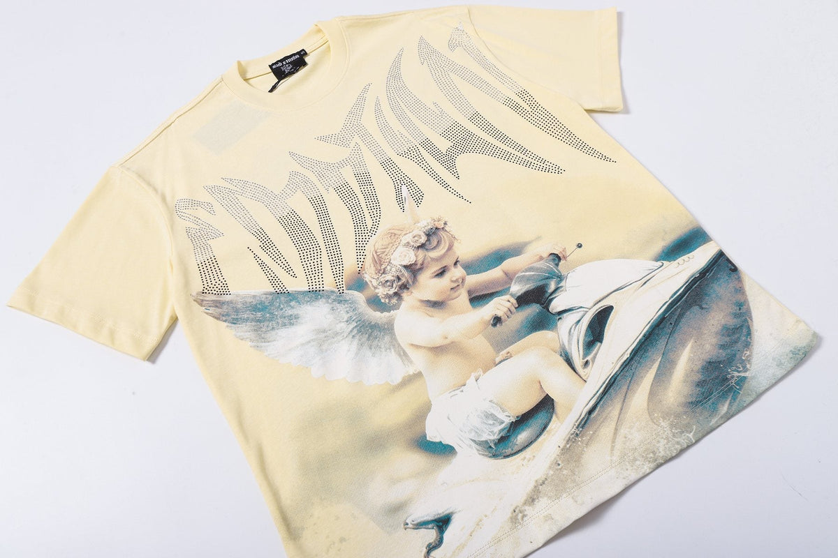 MIXED EMOTION Angel Graphic Short-Sleeve T-Shirt ¡ª front