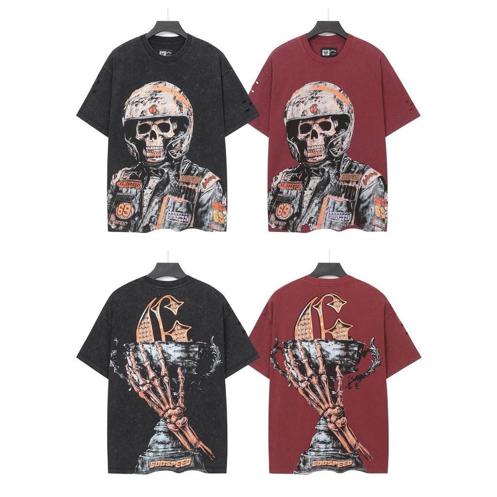 Godspeed Distressed Rhinestone Graphic T-Shirt ¡ª context