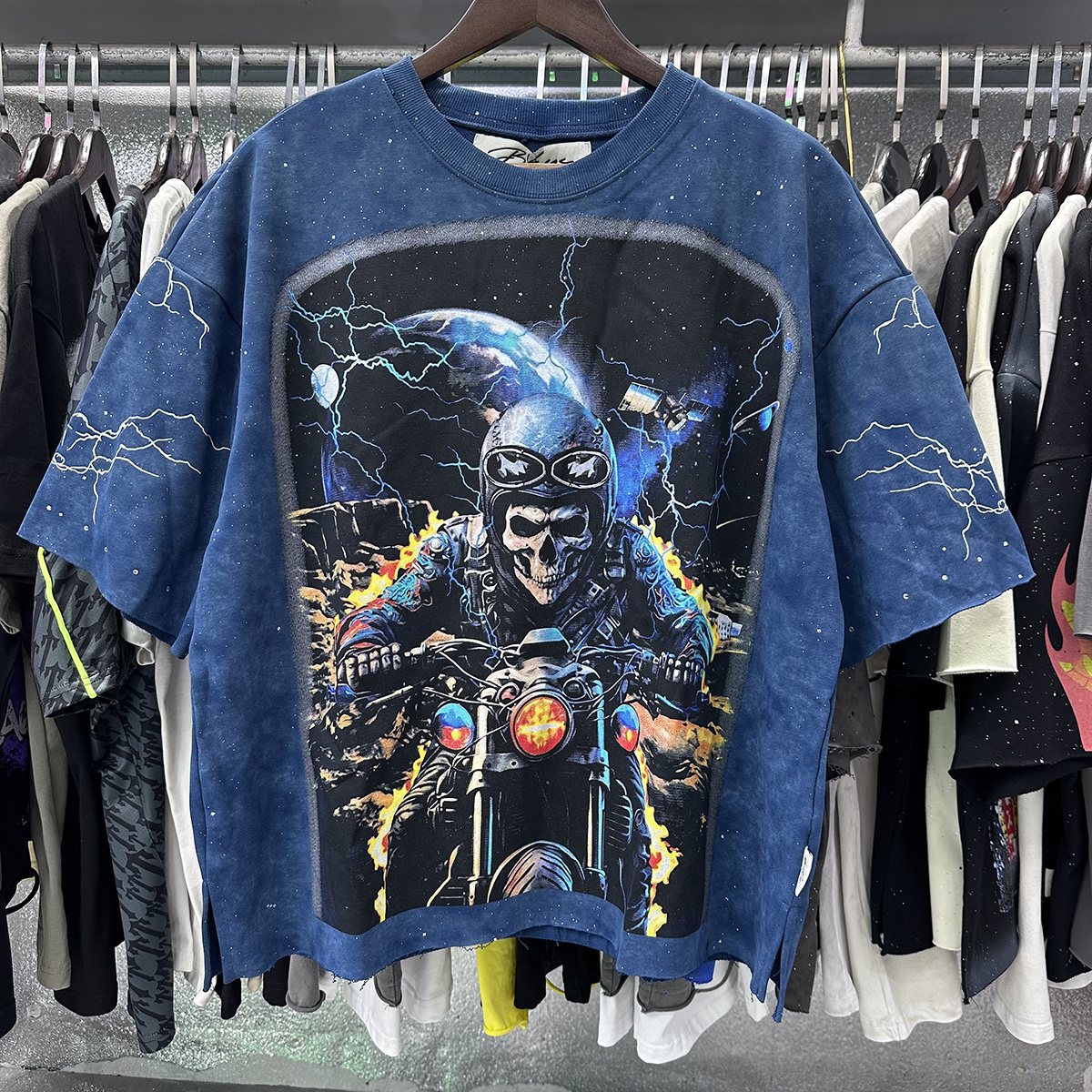 BKYS Revival Rider Skeleton Motorcycle Graphic T-Shirt ¡ª context