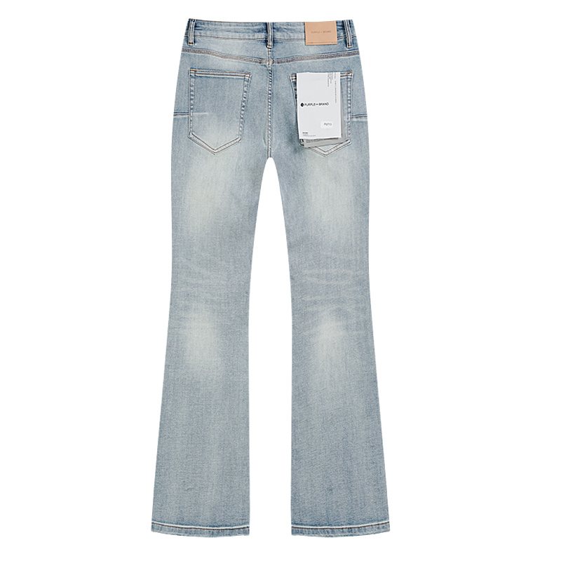 Purple Brand Light Blue Rhinestone Flare Jeans ¡ª back