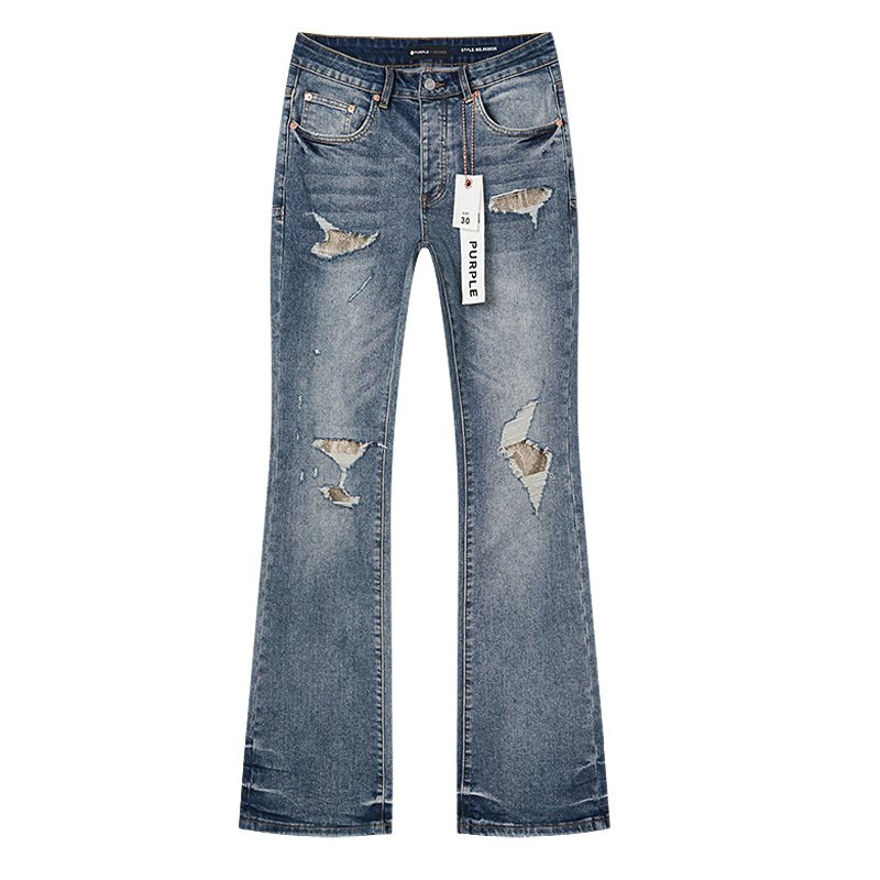 Purple Brand Blue Distressed Bootcut Jeans ¡ª front