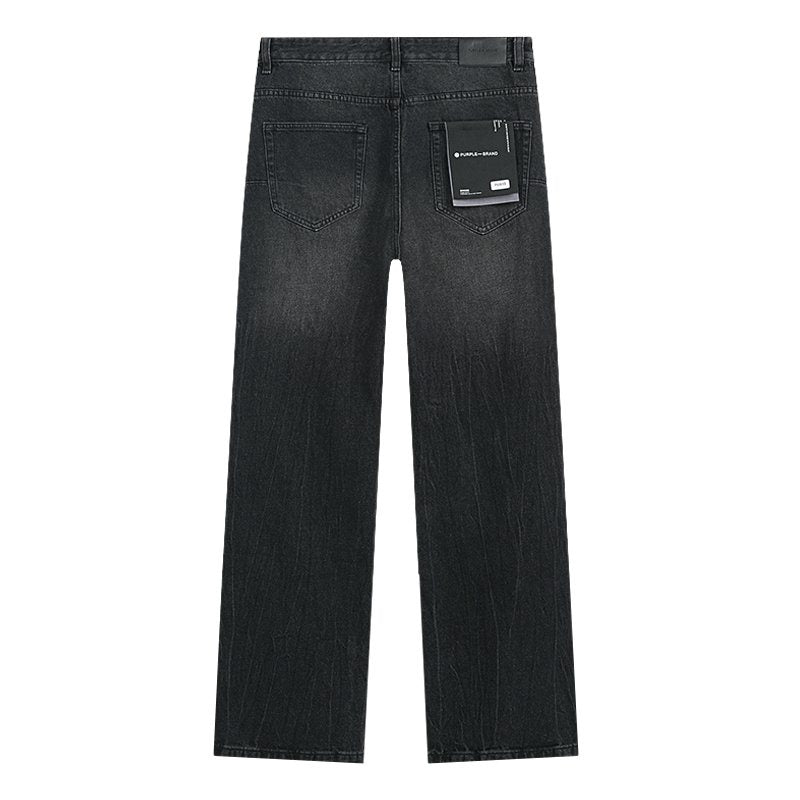Purple Brand Black Faded Whiskered Jeans ¡ª back