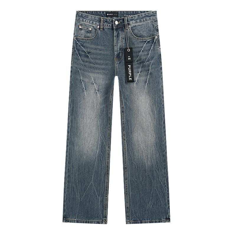Purple Brand PU807 Washed Blue Distressed Jeans ¡ª front