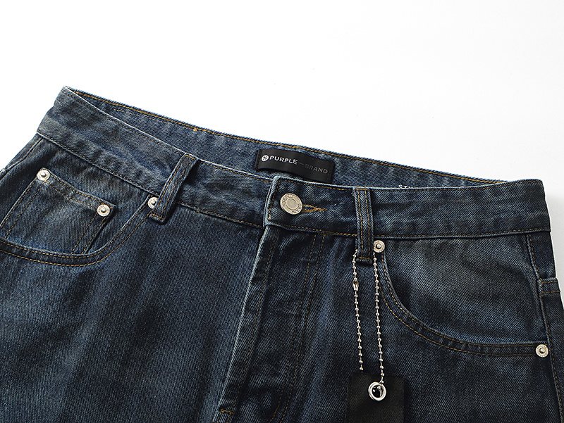Purple Brand Dark Blue Distressed Jeans ¡ª detail
