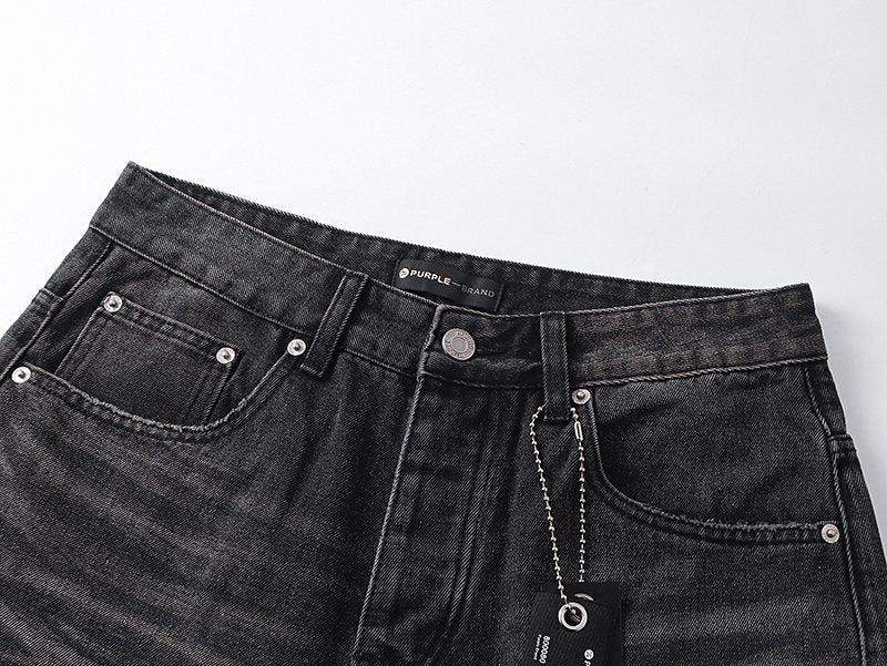 Purple Brand Black Distressed Washed Denim Jeans ¡ª detail