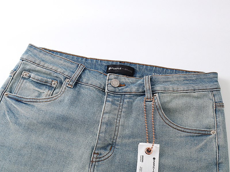 Purple Brand Light Blue Leg-Graphic Jeans ¡ª detail