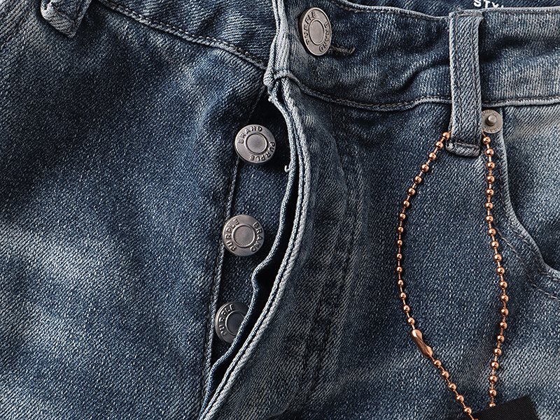 Purple Brand Distressed Washed Denim Jeans ¡ª detail