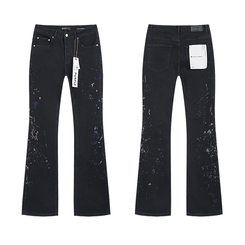 Purple Brand Rhinestone Splatter Black Jeans ¡ª hero