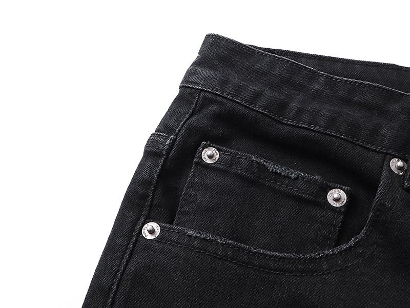 Purple Brand Rhinestone Splatter Black Jeans ¡ª detail