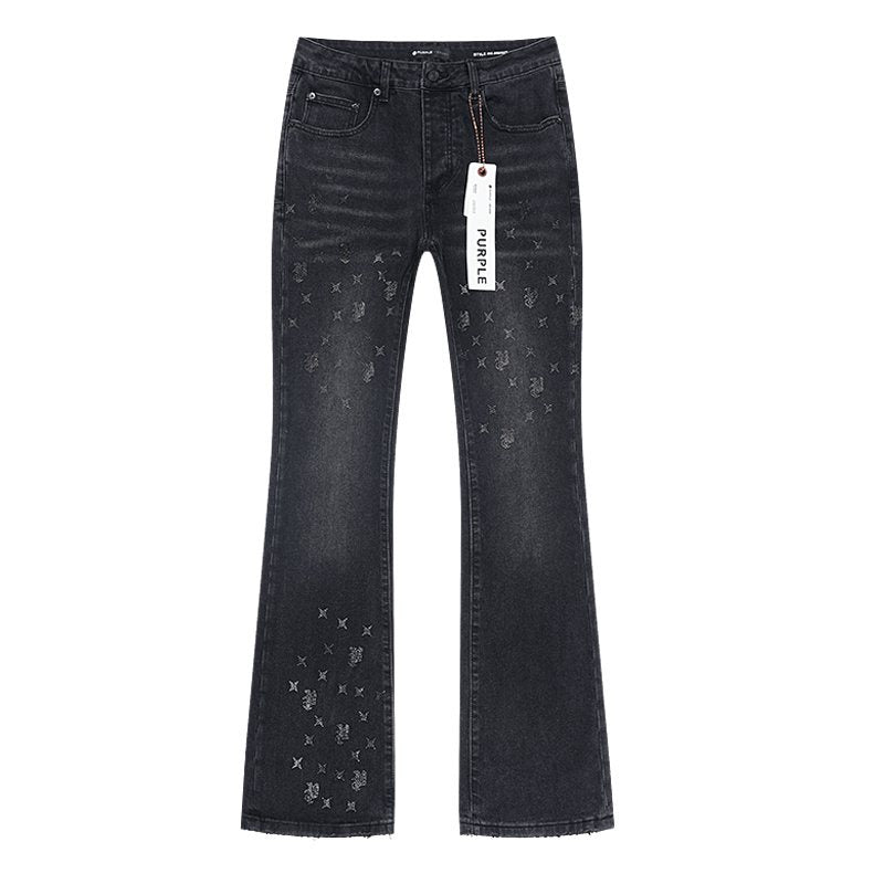 Purple Brand Rhinestone Flared Jeans ¡ª hero