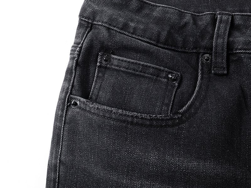Purple Brand Rhinestone Flared Jeans ¡ª detail