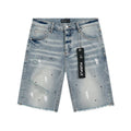 Purple Brand Light Blue Distressed Denim Shorts ¡ª hero