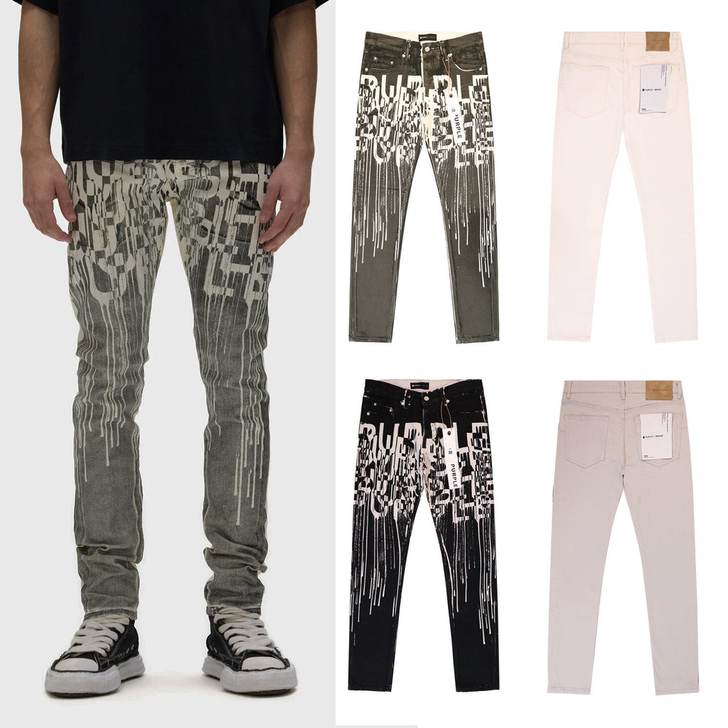 Purple Brand Distressed Graphic Jeans ¡ª context
