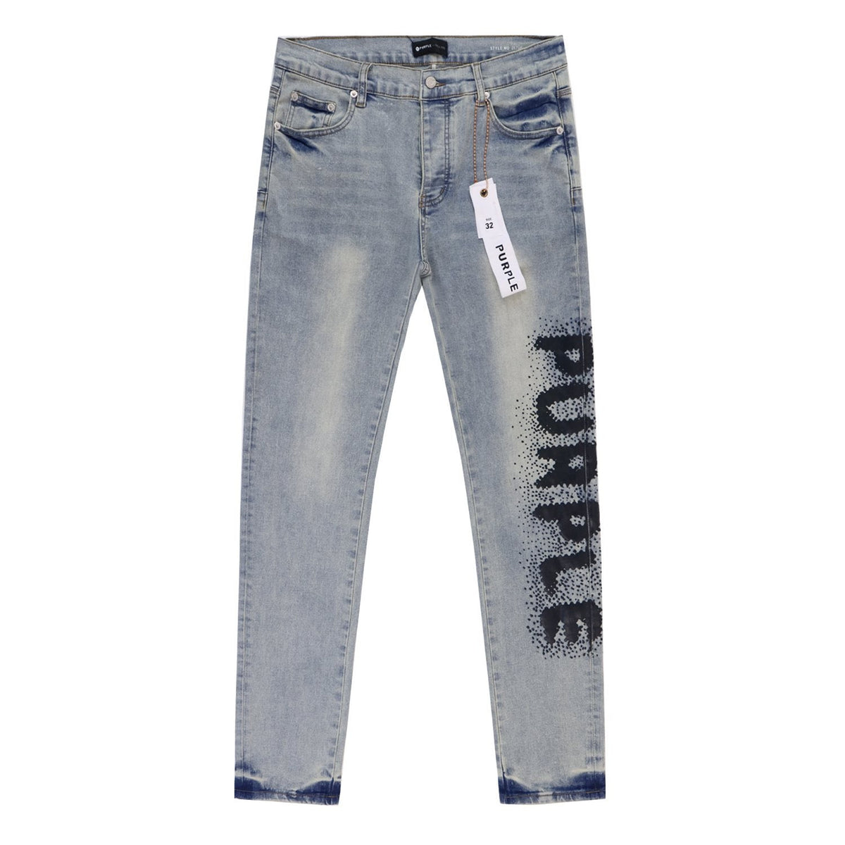 Purple Brand Light Blue Washed Graphic Jeans ¡ª hero