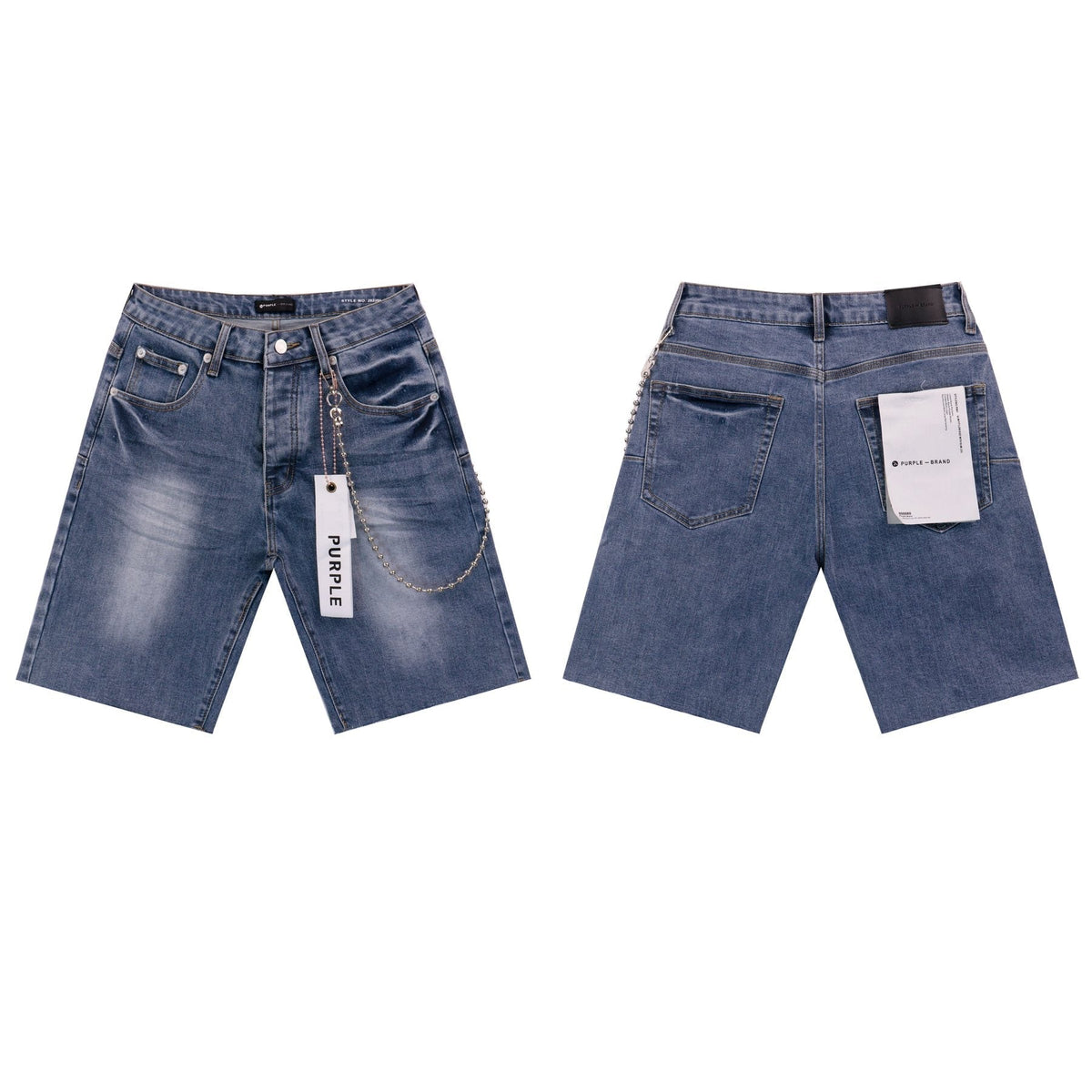 Purple Brand Chain Detail Denim Shorts ¡ª comparison