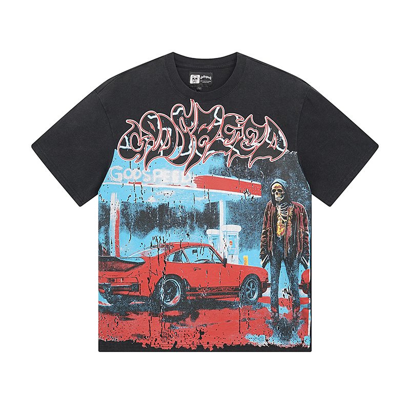 Godspeed Washed Black Rock Graphic T-Shirt ¡ª hero