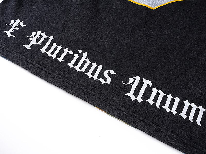 Godspeed Washed Black Racing Graphic T-Shirt ¡ª detail