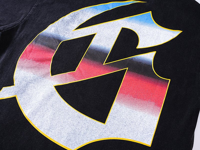 Godspeed Washed Black Racing Graphic T-Shirt ¡ª detail