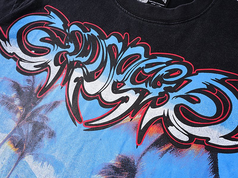 Godspeed Washed Black Car & Eye Sun Graphic T-Shirt ¡ª detail