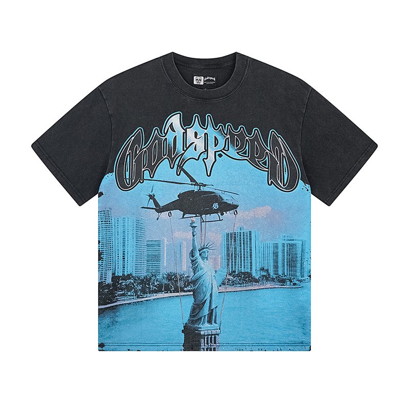 Godspeed E Pluribus Unum Washed Graphic T-Shirt ¡ª front