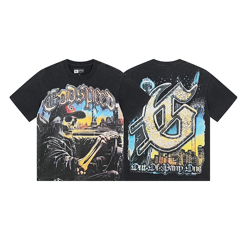 Godspeed Skull Car Graphic T-Shirt ¡ª hero