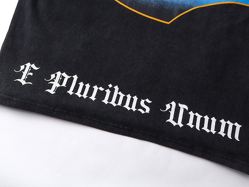 Godspeed E Pluribus Unum Washed Black Graphic T-Shirt ¡ª detail